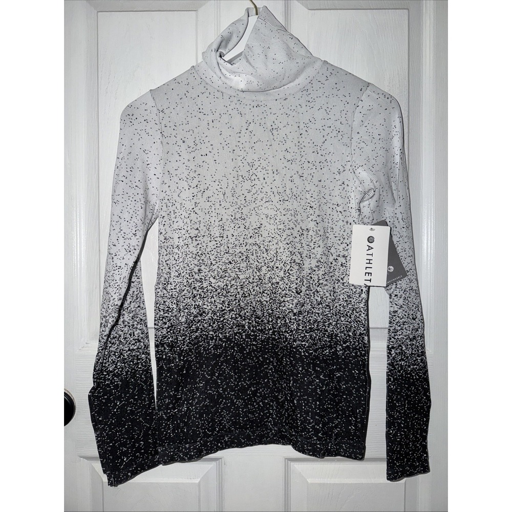 NEW Athleta Flurry Base Layer Long Sleeve Ombré Speckle Size S‎ Small Seamless